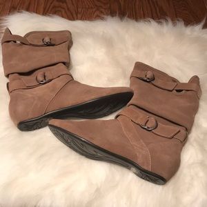 New BP Tan boots / Tan Boots With Sliver Buckles / Tan Brown Boho Cowboy boots